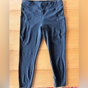 Womens Lululemon Grey and Black Subtle Stripe Leggings